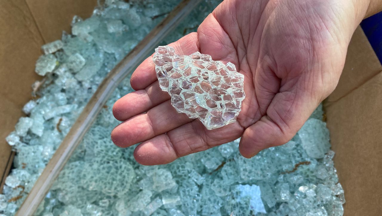 Homeowners' glass shower door spontaneously shatters